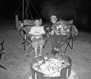 Camping is lots of fun and you can cook your catch on the camp fire. 